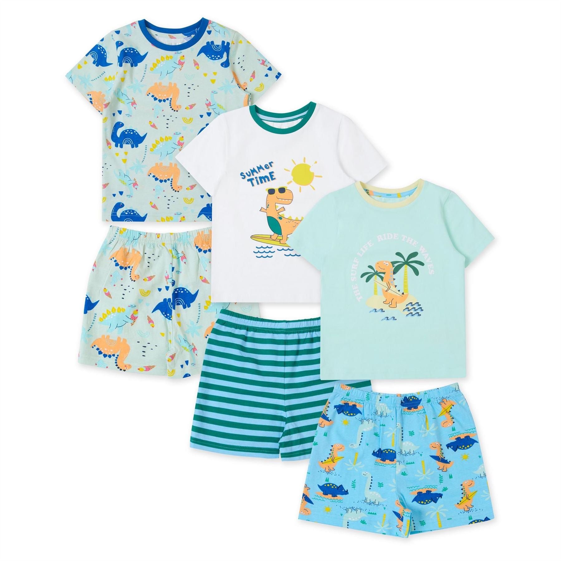 Firetrap Dino Short Sleeve Pyjama Set