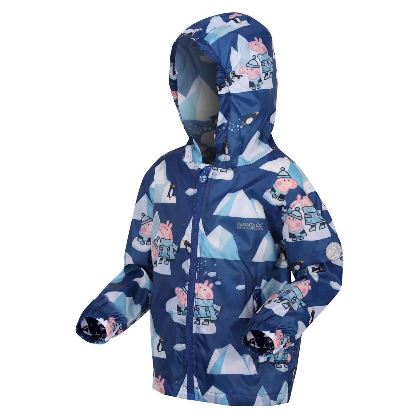 Regatta Pepa Hooded Rain Jacket with Elasticated Cuff