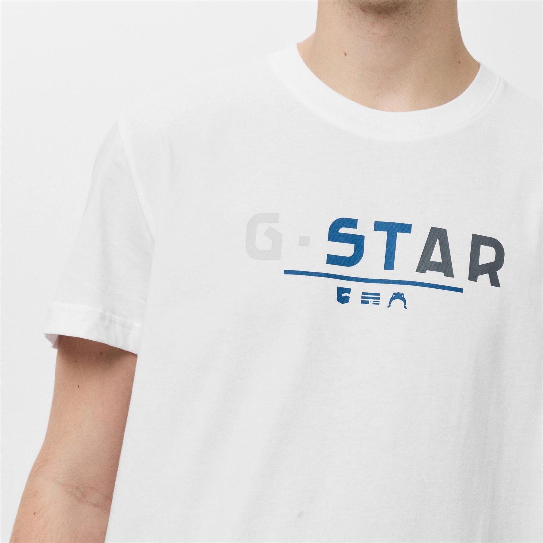 G Star Lettering Crew Neck Regular Fit T-Shirt