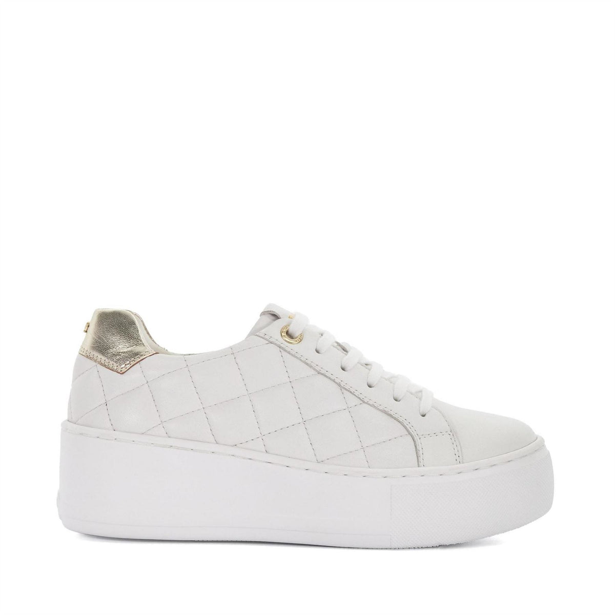 Dune London Elizas Quilted Wedge Heel Trainers