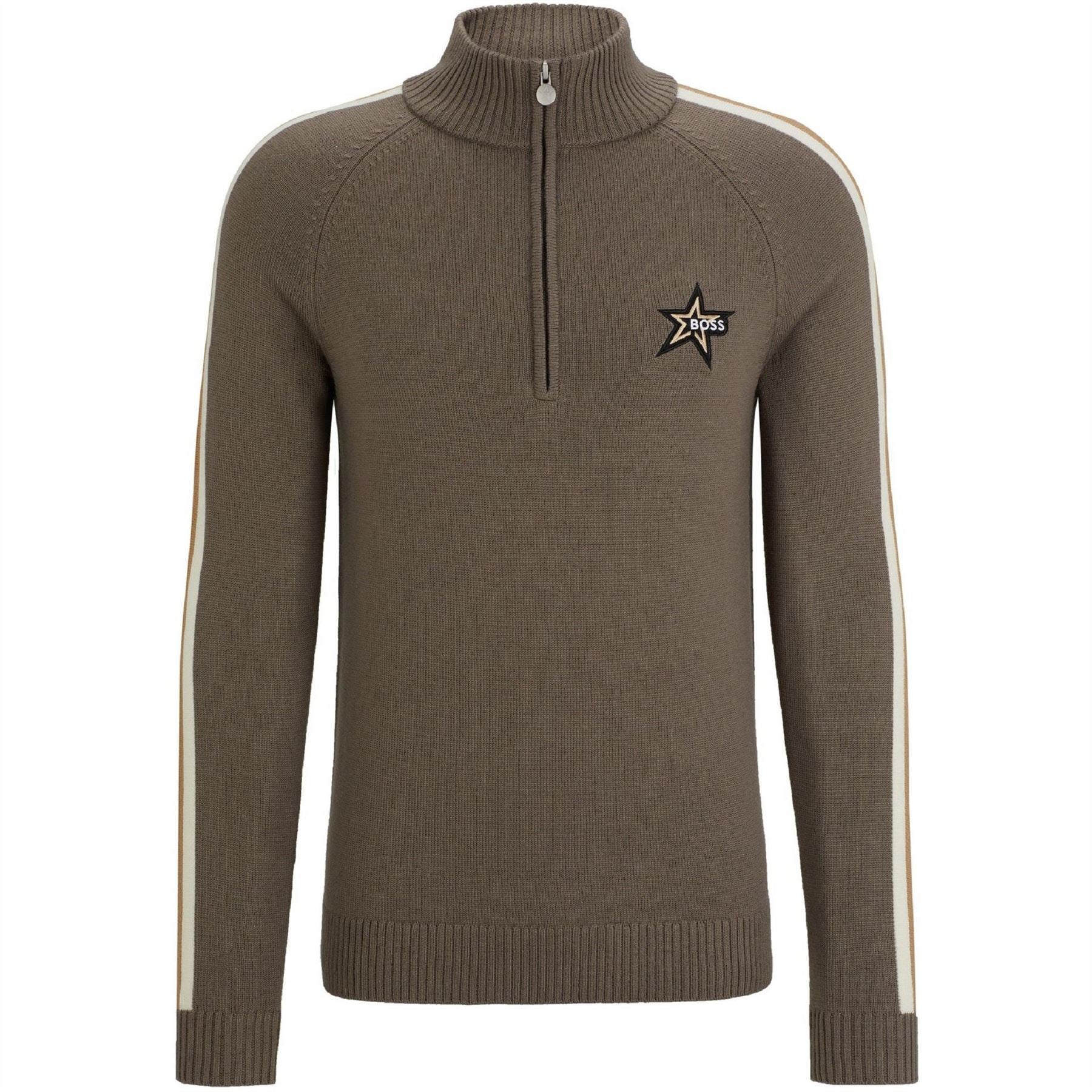 Boss Zip Neck Raglan Sleeve Sweater