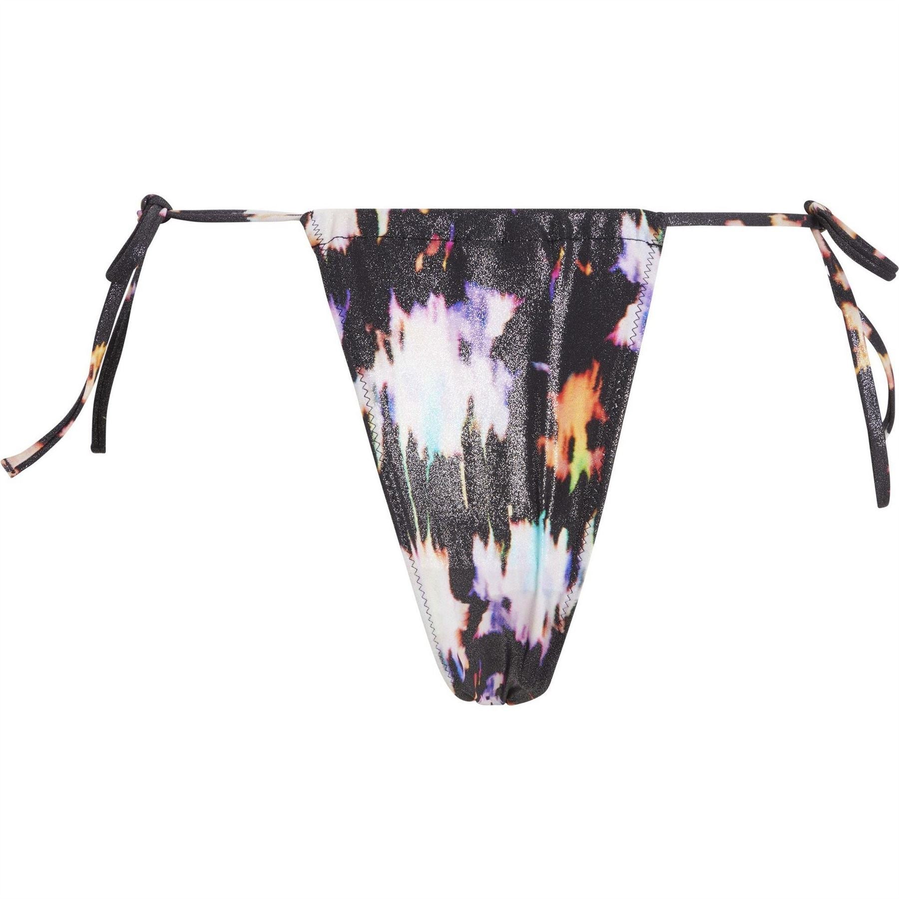 Calvin Klein Monogram Foil Tie Side Bikini Bottoms