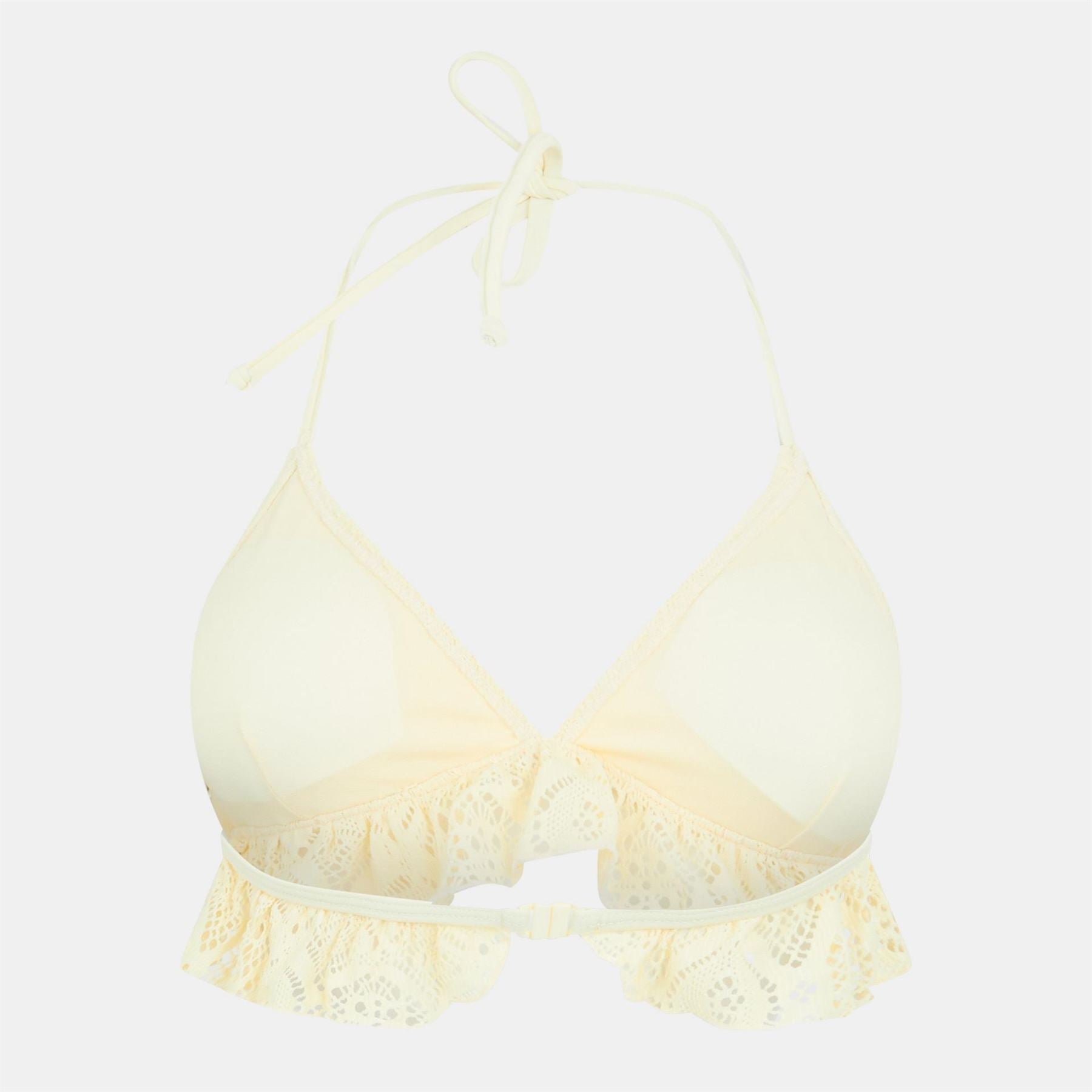 Brave Soul Neck Bikini Top With Crochet
