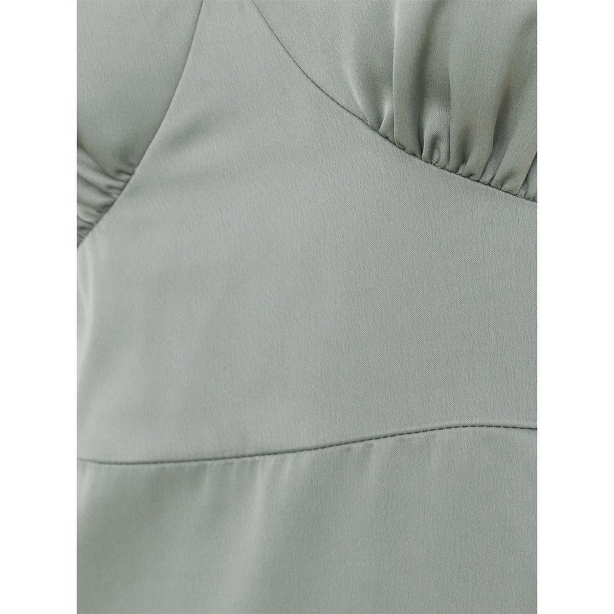 Maya Deluxe Angel Sleeve Satin Bridesmaid Maxi Dress With Split