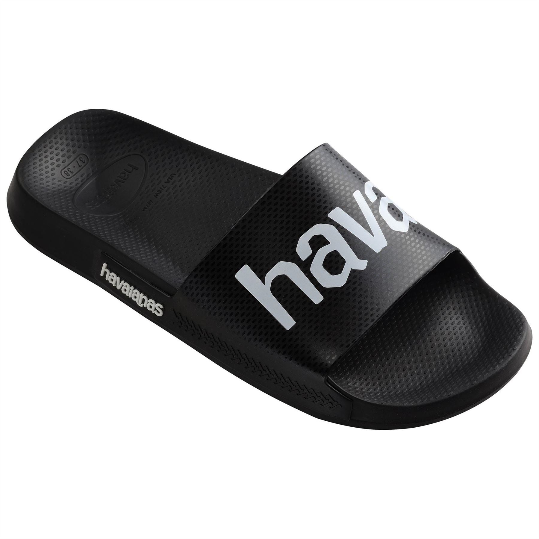 Havaianas Womens Hav. Slide Classic Logomania Black Flip Flops