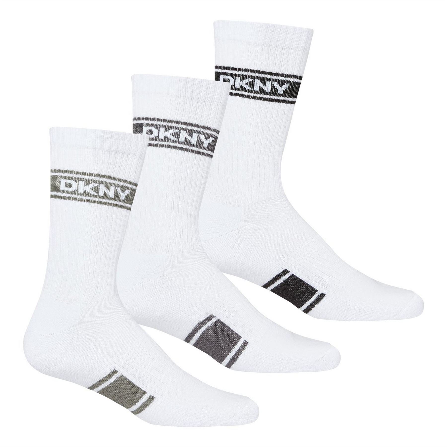 DKNY Mens 3 Pack Sport Socks Lacon