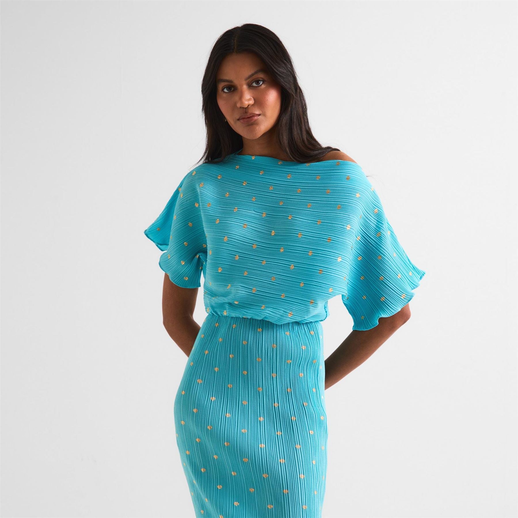Never Fully Dressed Tilly Boat Neck Maxi A-Line Dress
