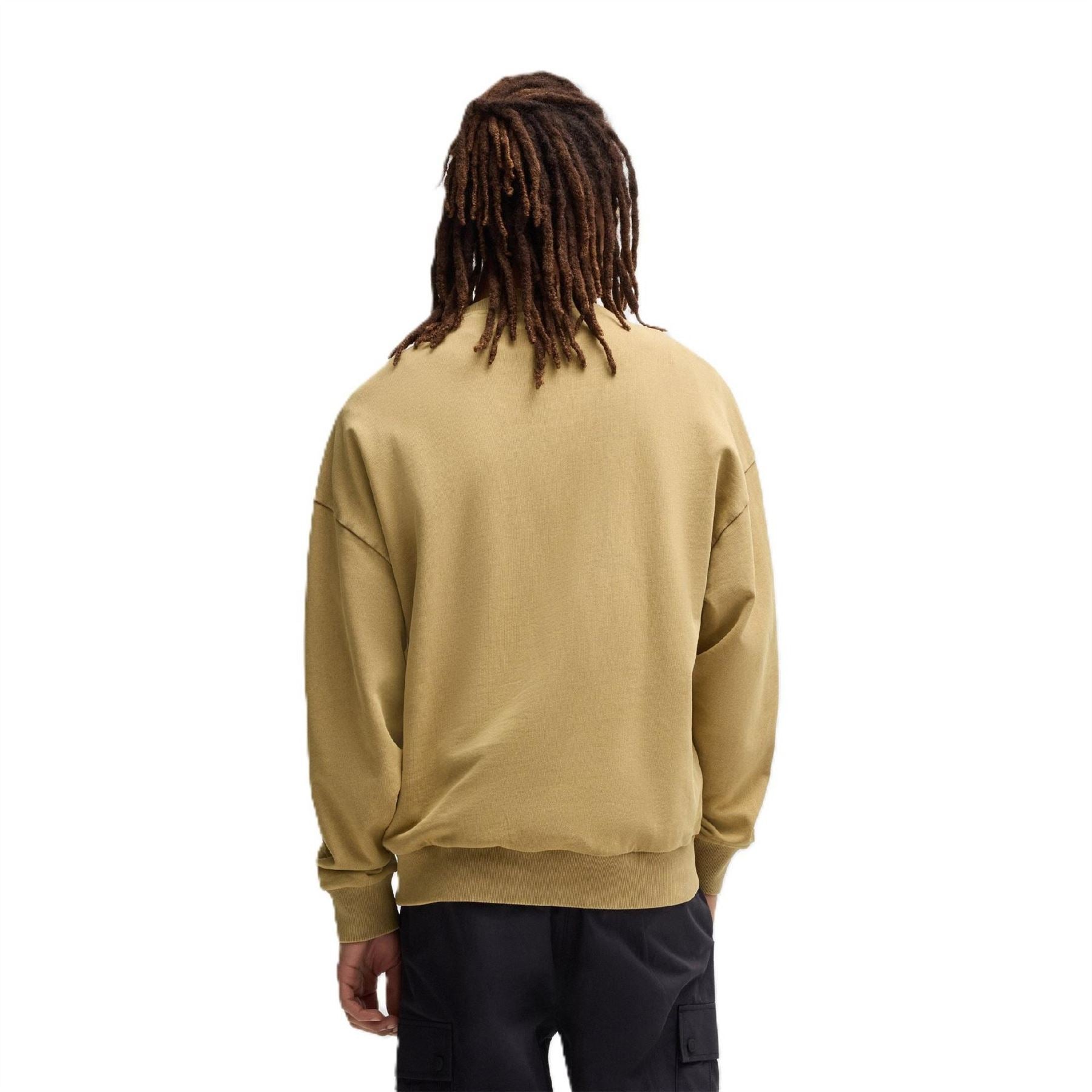 Hugo Graphic Crew Neck Ribbed Collar Long Sleeve Sweatshirt