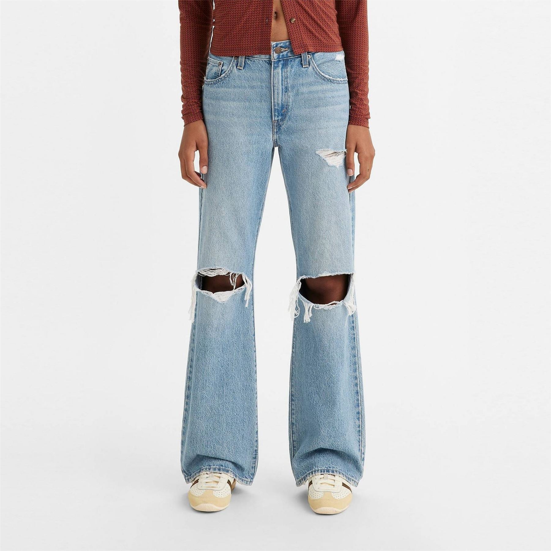 Levis Medium Indigo Baggy Wide Leg Jeans
