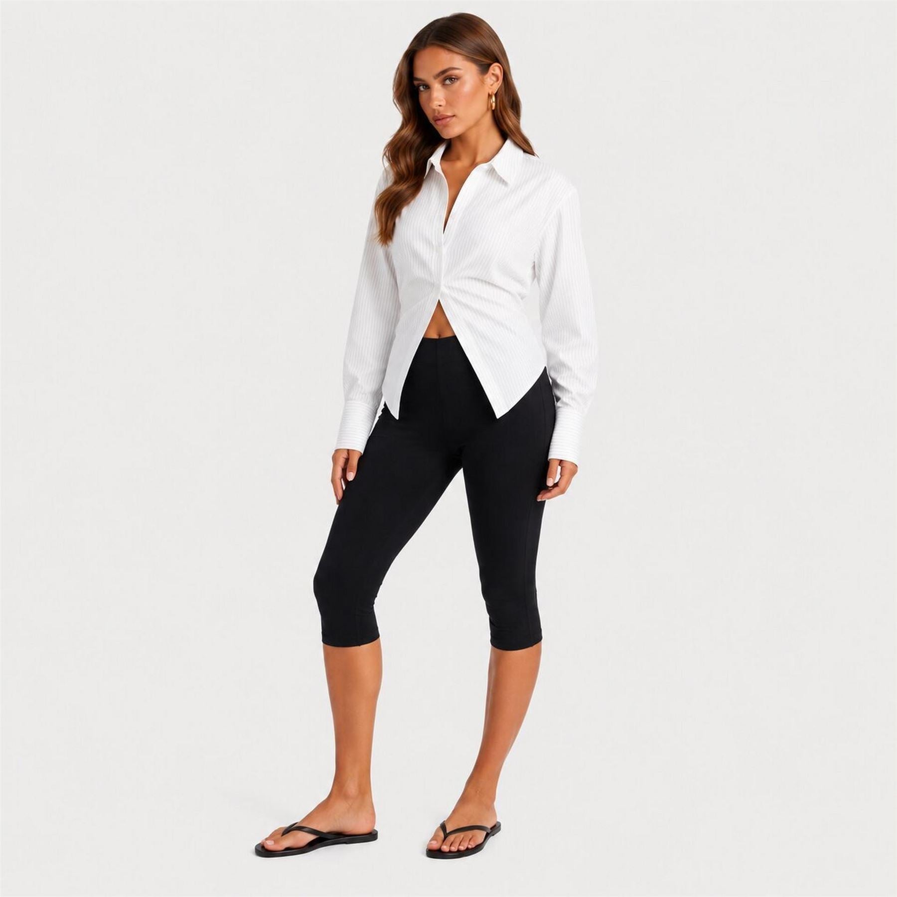 I Saw It First Long Sleeve Pinstripe Blouse