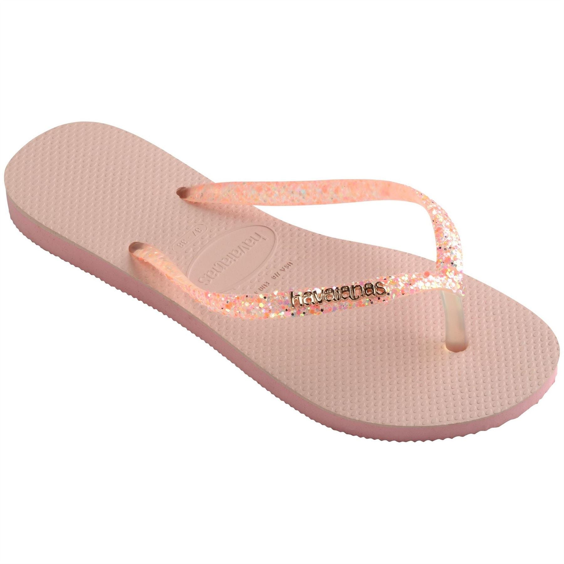 Havaianas Womens Hav. Slim Glitter Flourish Macaron Flip Flops