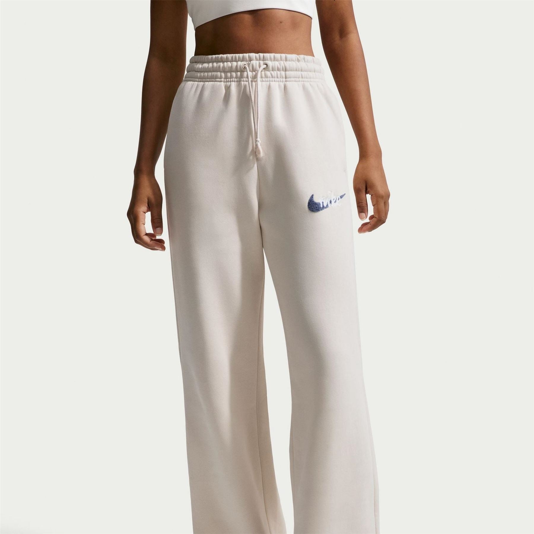 Nike Chenille Solid Patterned Wide Leg Sweatpants