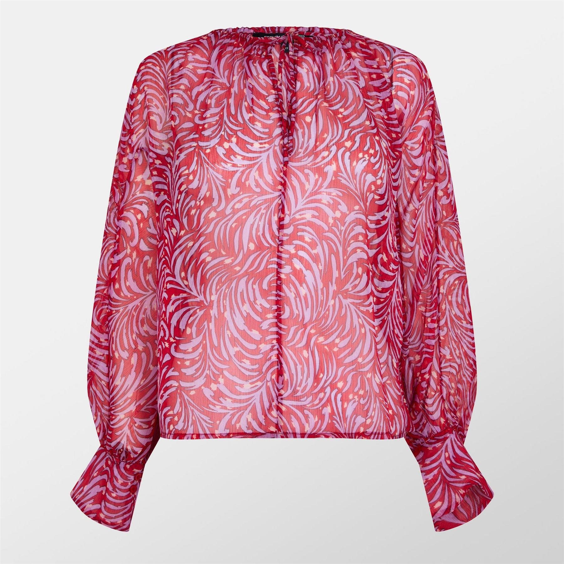 French Connection Amy Chiffon Long Sleeve Blouse