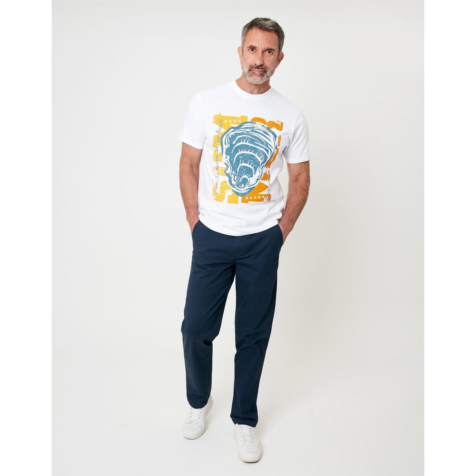 Saltwell Solid Patterned Straight Five Pocket Chinos