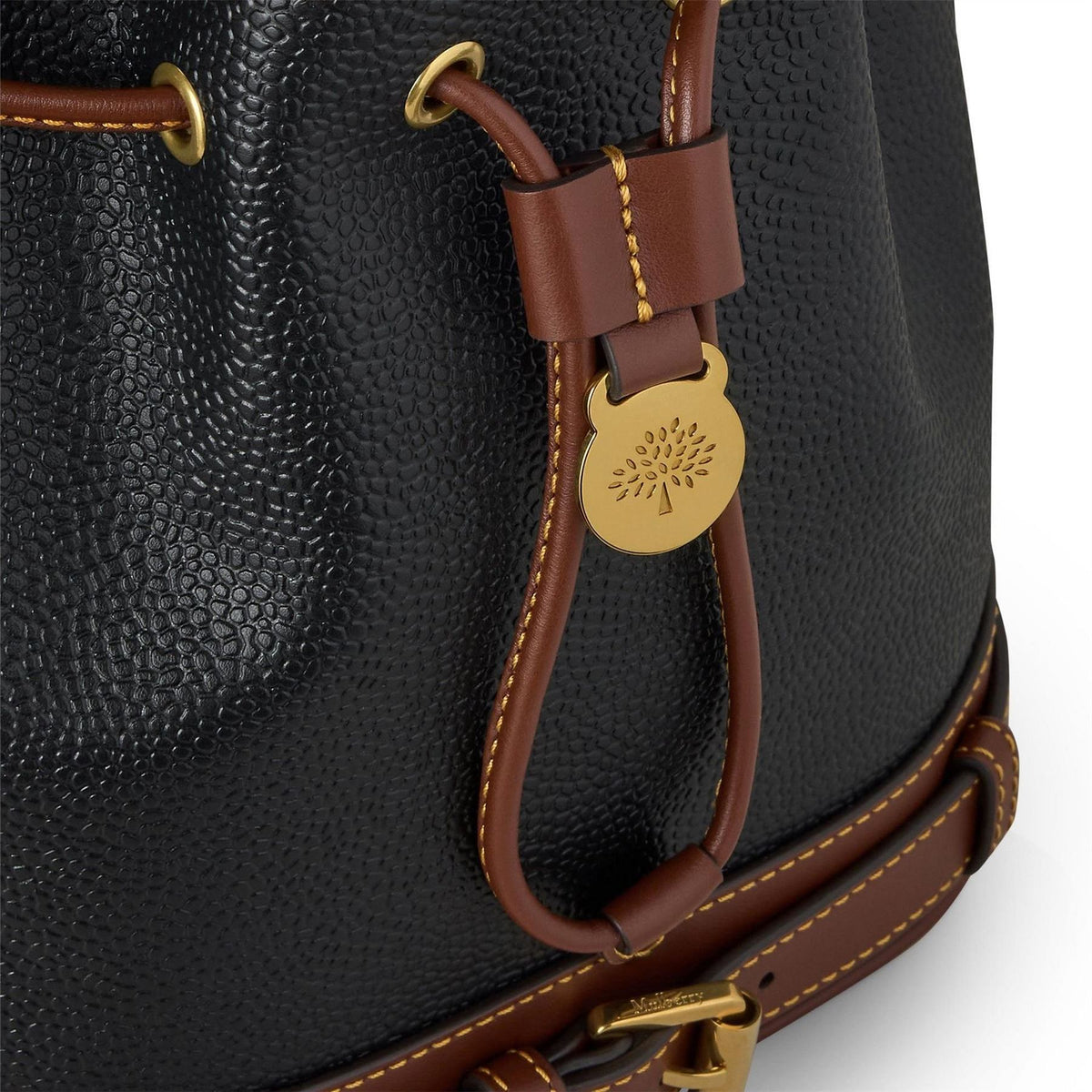 Mulberry Scotchgrain Small Leather Bucket Bag