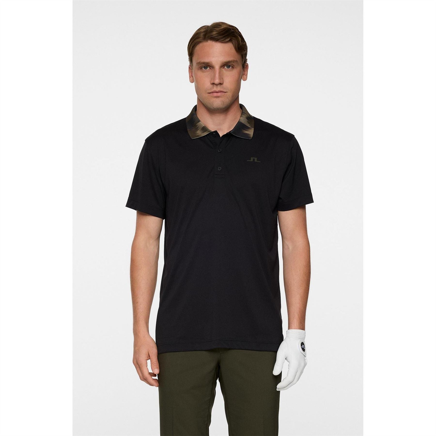 J Lindeberg Golf Collared Neck Short Sleeve Polo Shirt