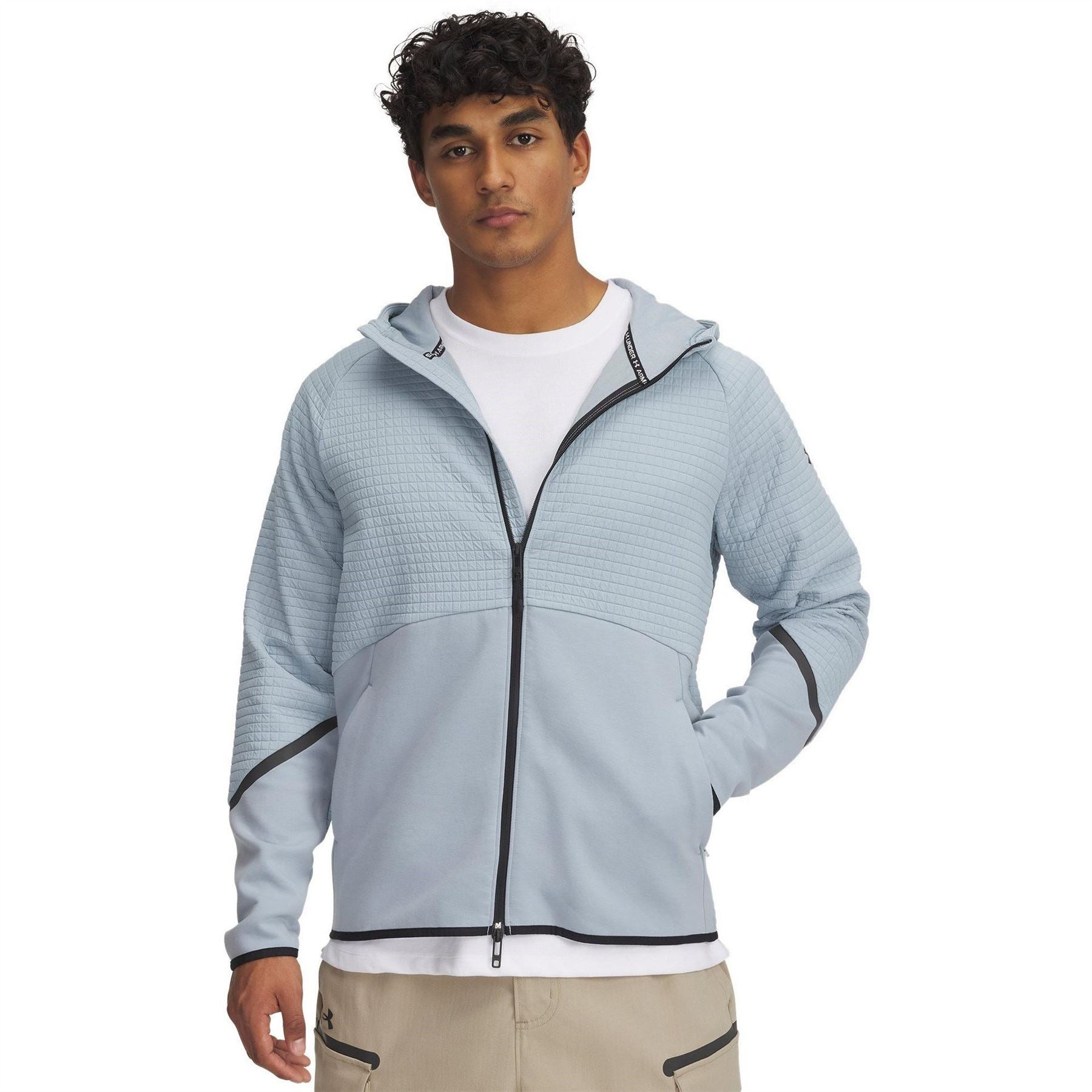 Under Armour Unstoppable Hooded Full Zipper Textured Zipped Pocket Jacket