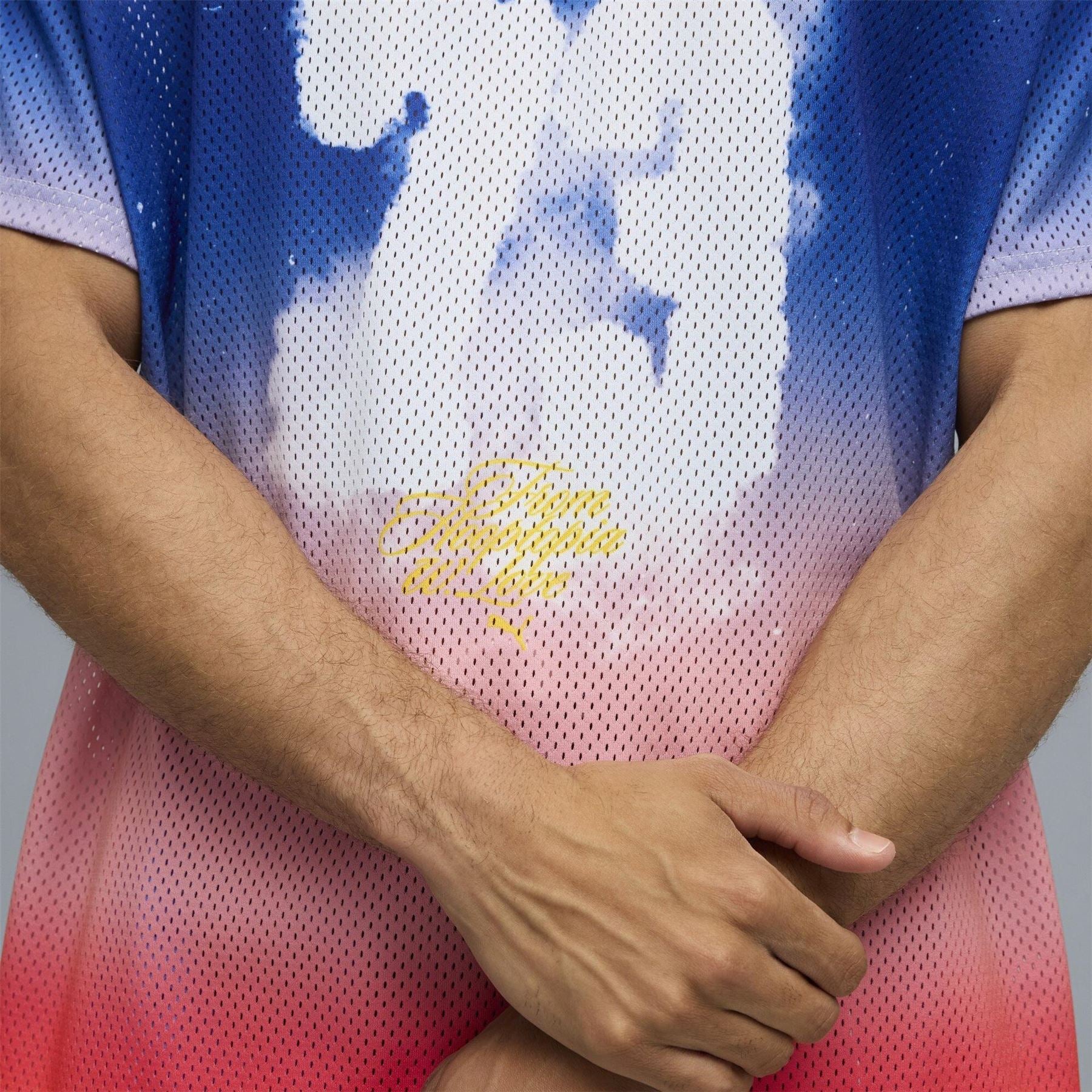 Puma Hooptopia Sunset Hoops Jersey Short Sleeve Performance T-Shirt