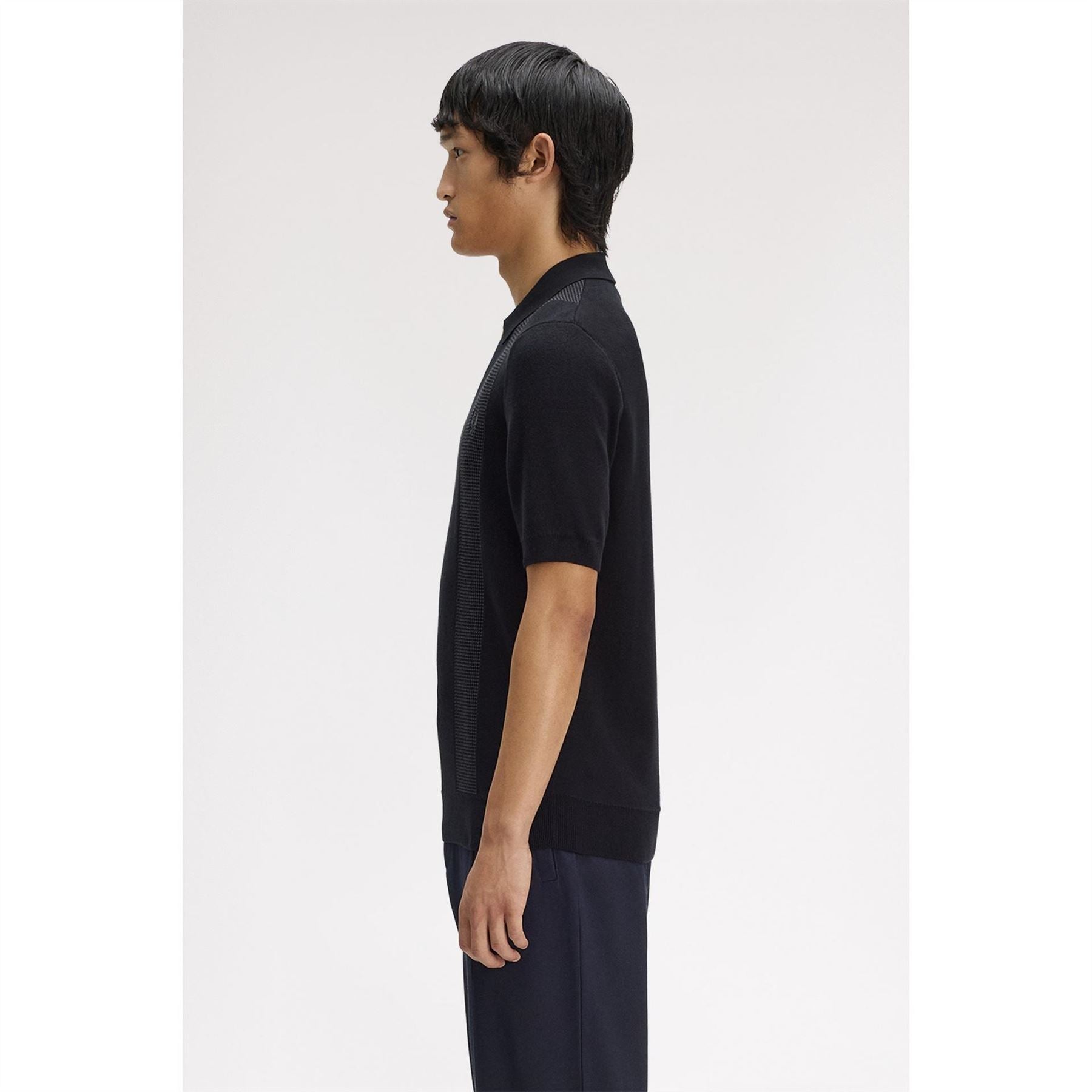 Fred Perry Knitted Short Sleeve Polo Shirt
