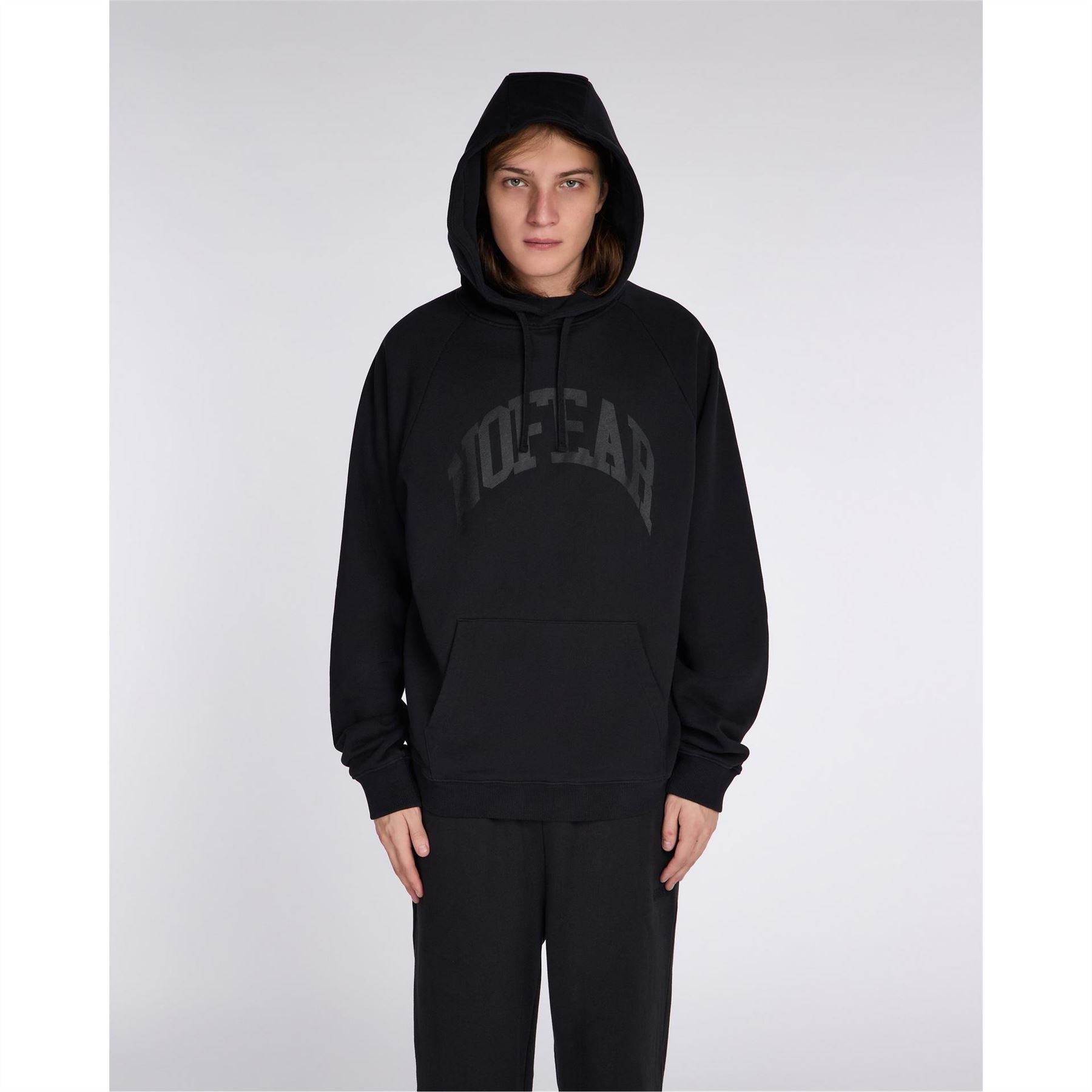 No Fear Lettering Hooded Neck Raglan Sleeve Sweatshirt
