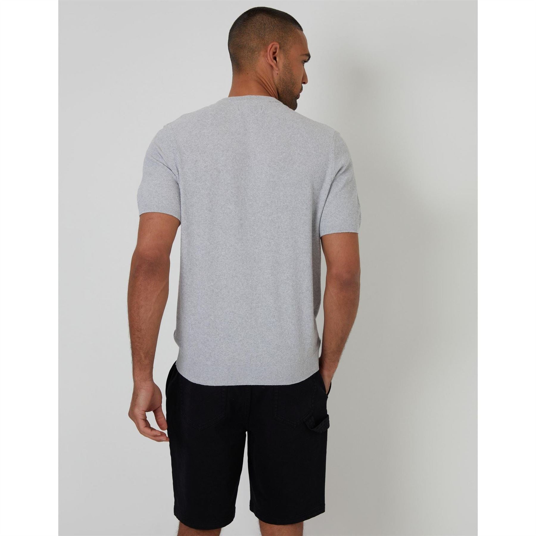 Threadbare Crew Neck Ribbed Collar Short Sleeve T-Shirt