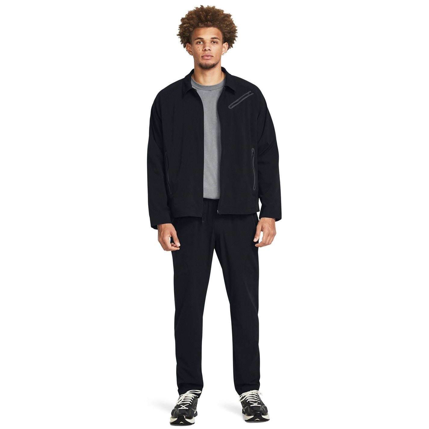 Under Armour Solid Patterned Bomber Jacket with Zipped Pocket