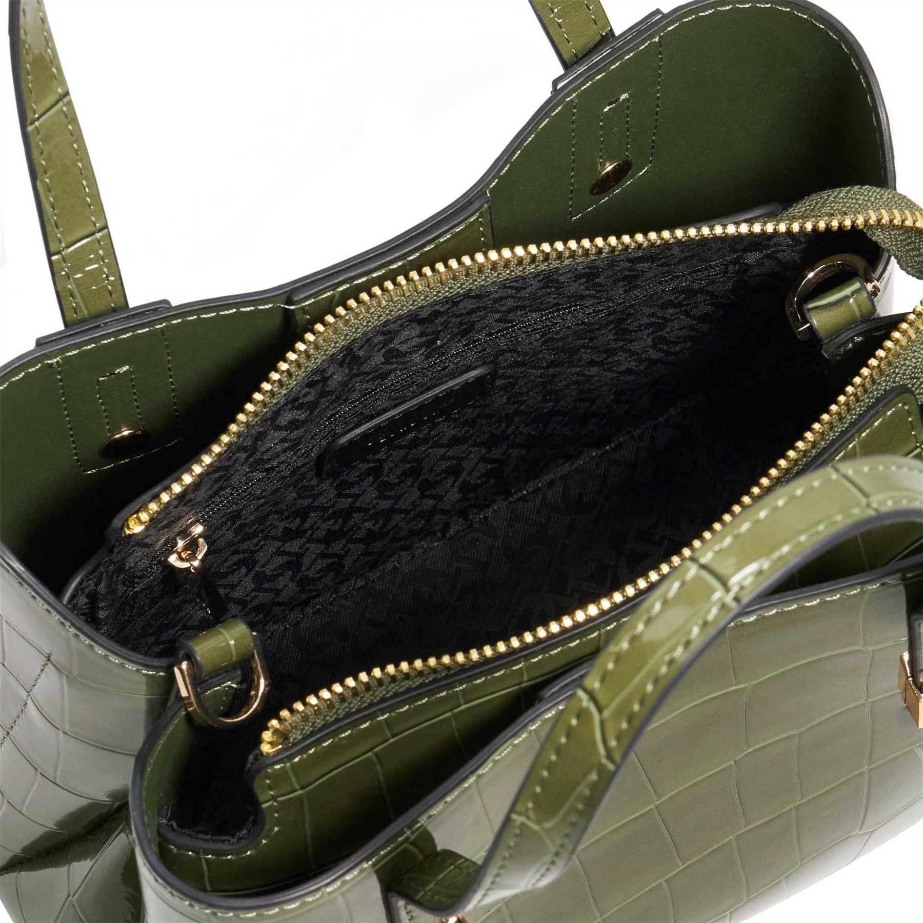 Dune London Dominantly Marble Patterned Tote with Gold Tone Hardware