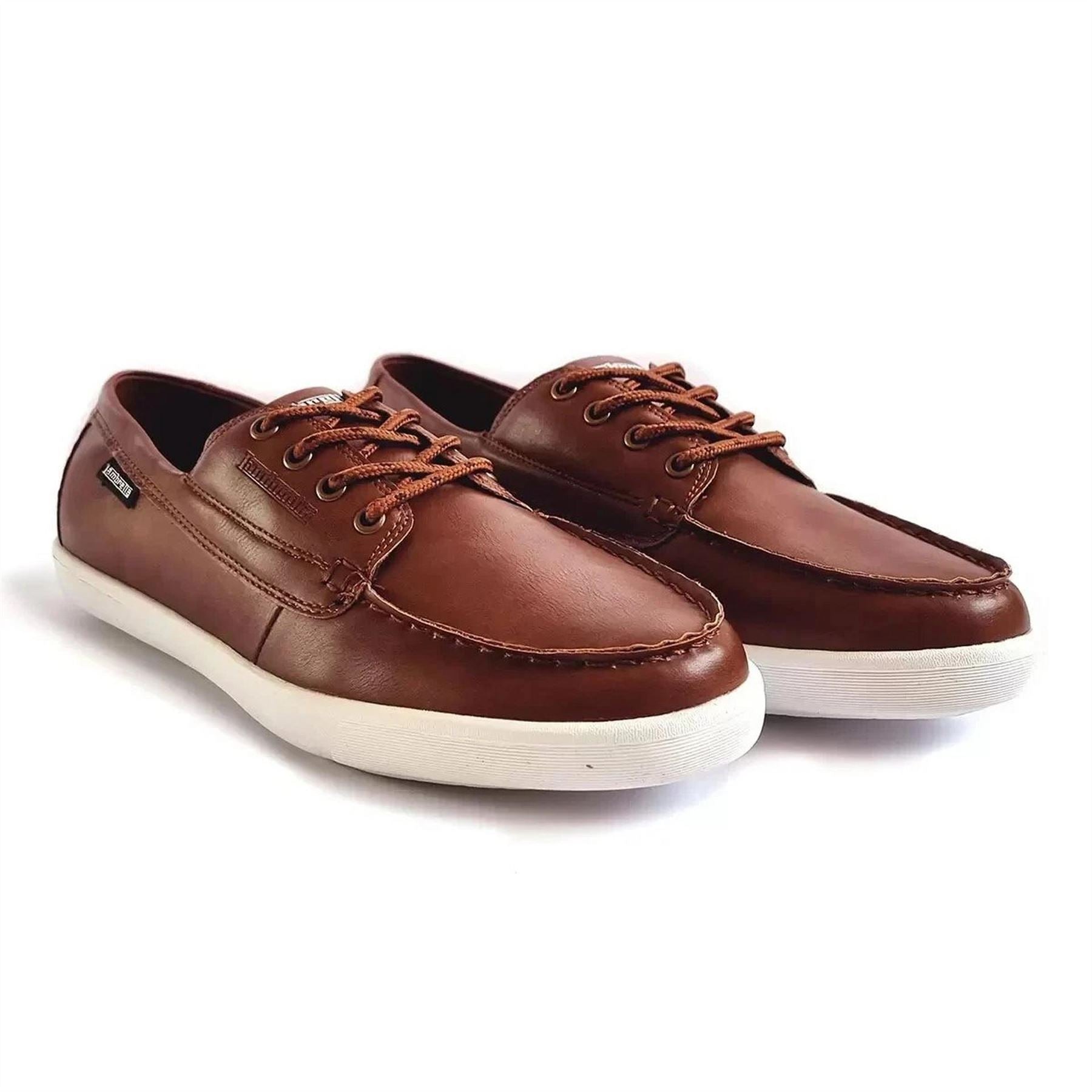 Lambretta Vulcanized Moc Toe Lace-Up Boat Shoes
