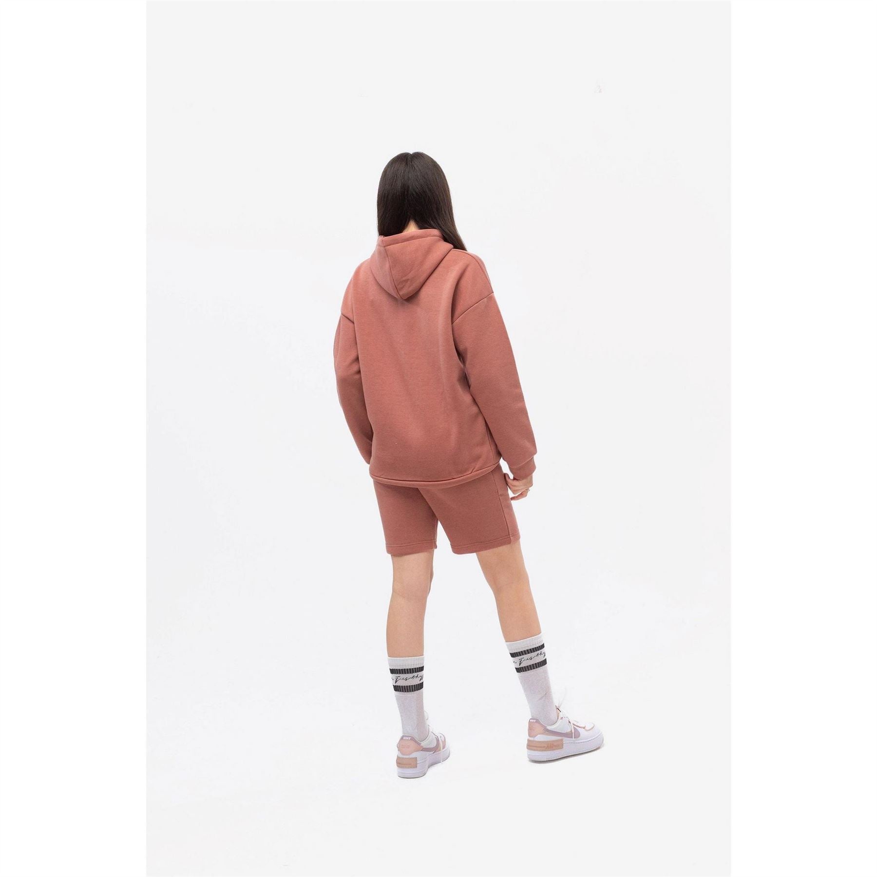 Hype Kids Mauve Fleece Jogger Shorts