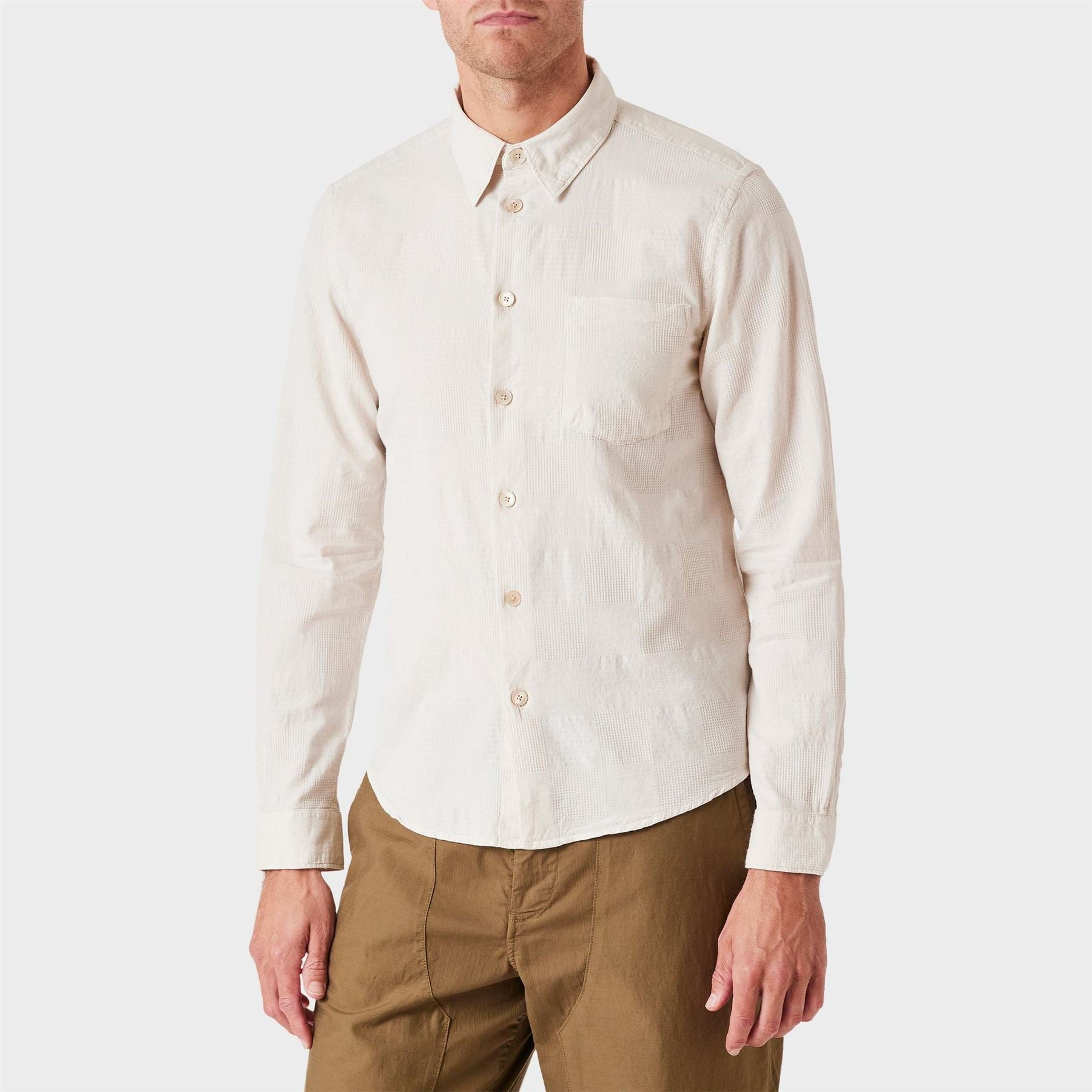 PS Paul Smith Patchwork Regular Fit Long Sleeve Shirt