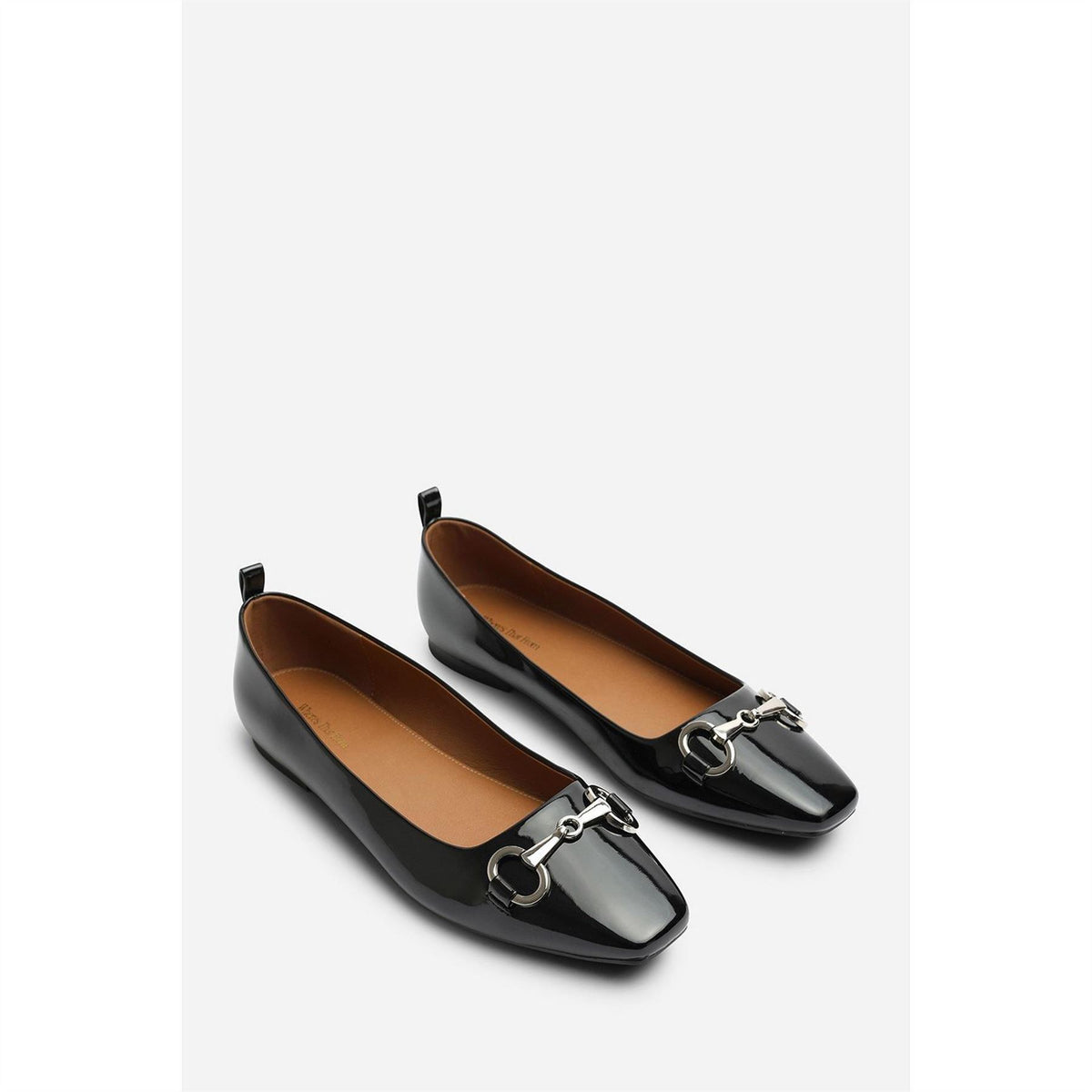 Wheres That From Snaffle Trim Detail Square Toe Ballet Flats