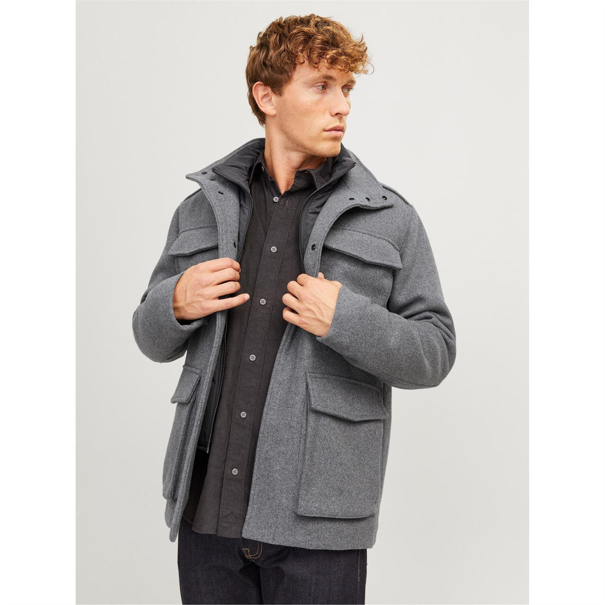 Jack and Jones Alex High Neck Flap Pocket Field Jacket