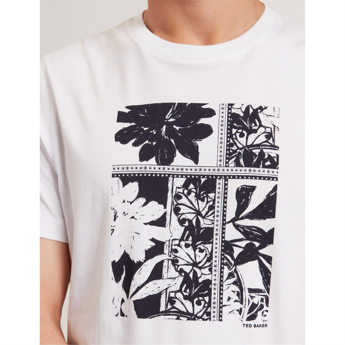 Ted Baker Box Print Crew Neck Short Sleeve T-Shirt