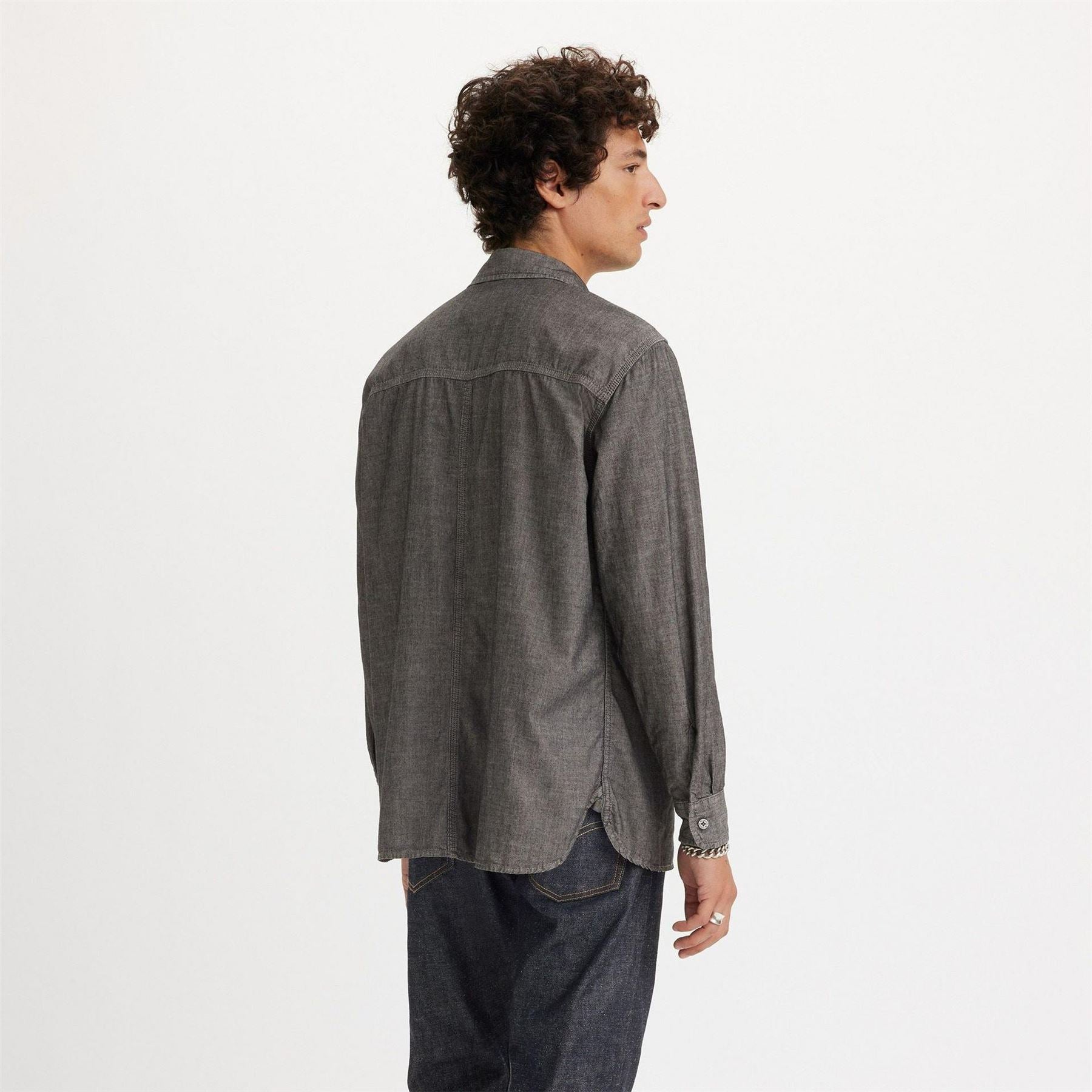 Levis Auburn Worker Chambray Long Sleeve Denim Shirt
