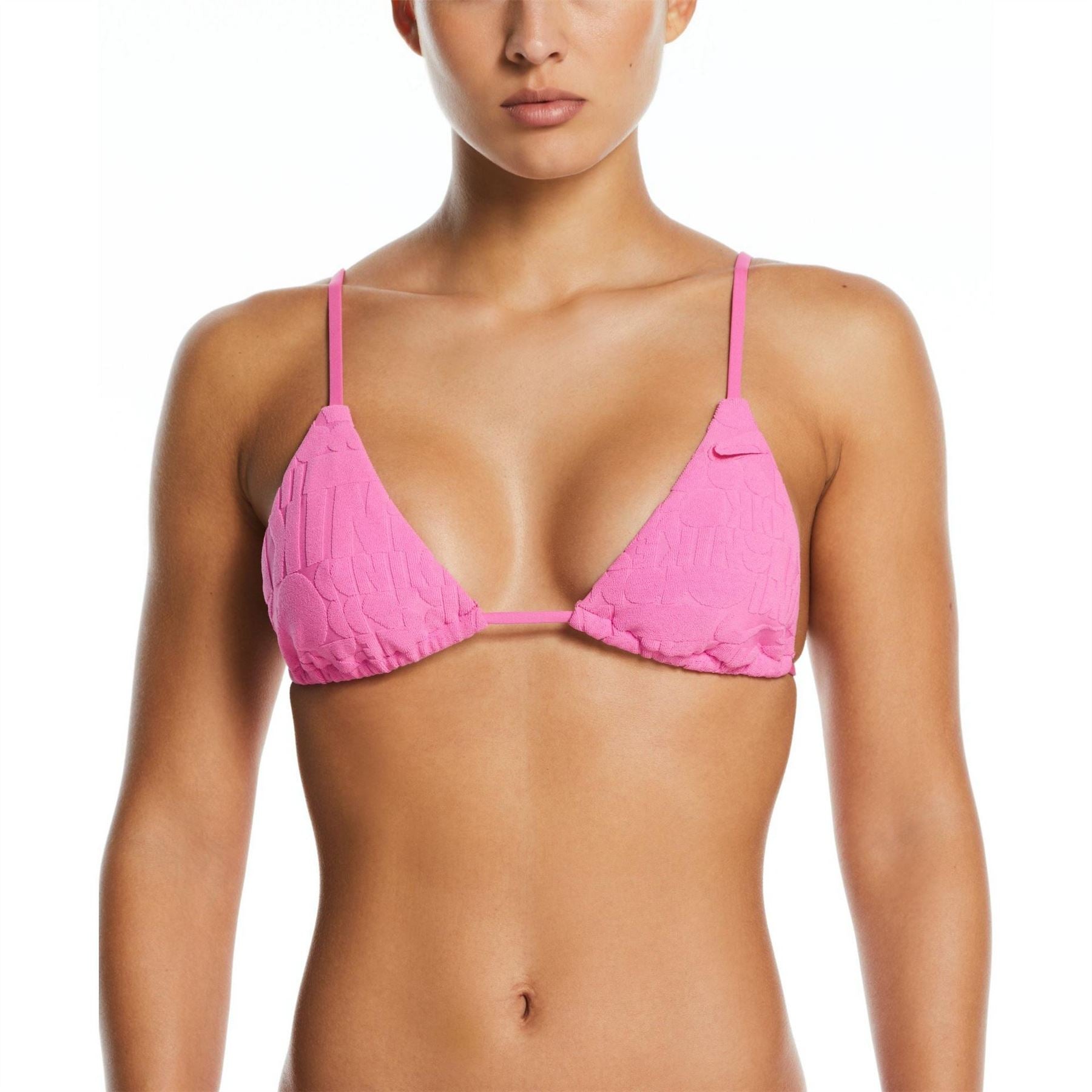Nike Tie Back Textured Triangle Bikini Top