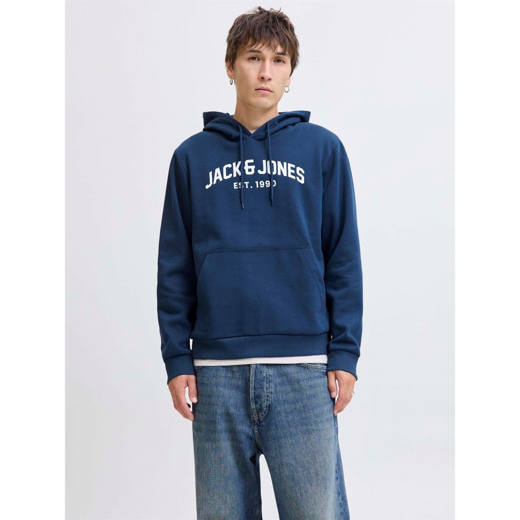 Jack and Jones Mens Arched Logo 2 Pack Hoodie