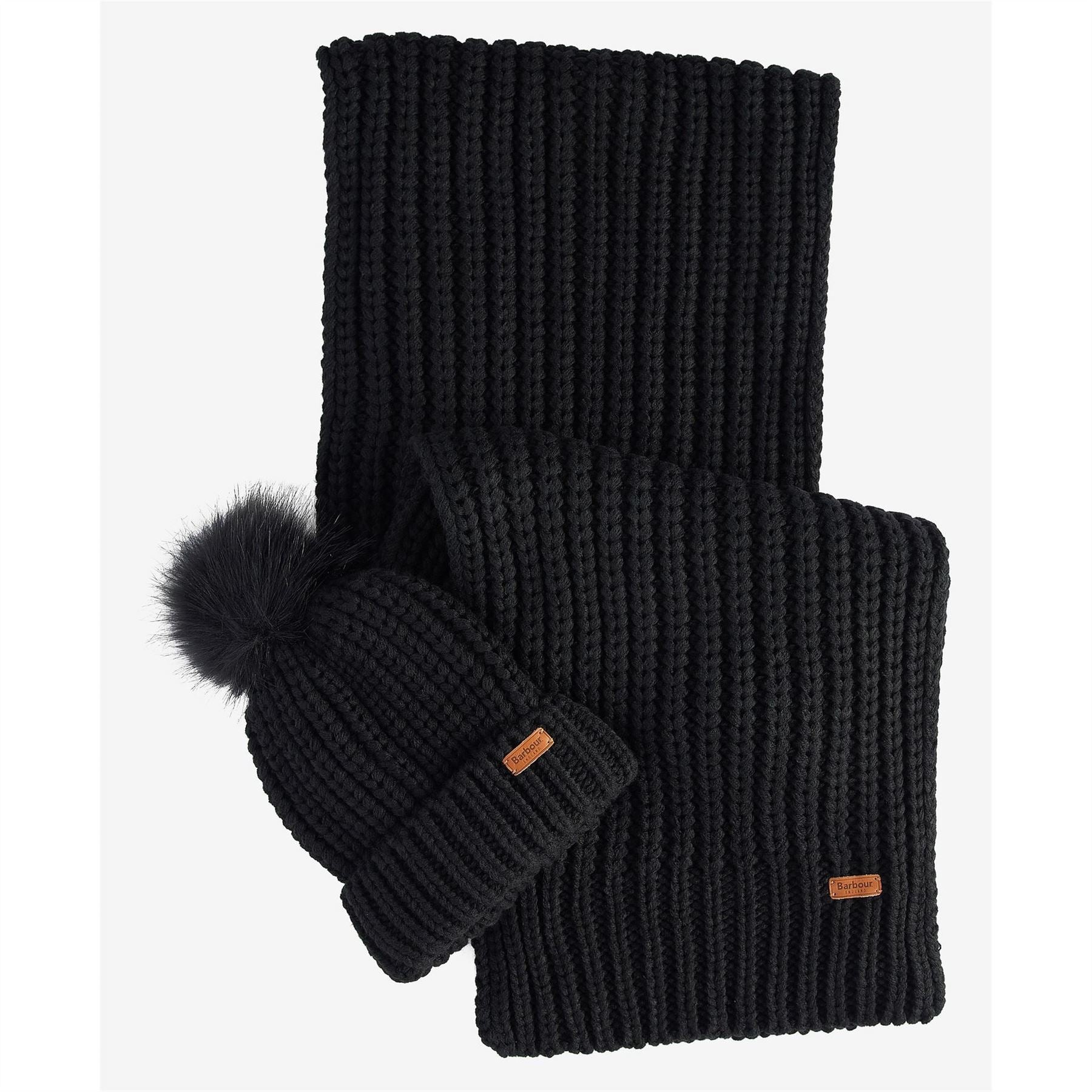 Barbour Beanie  And  Scarf Gift Set