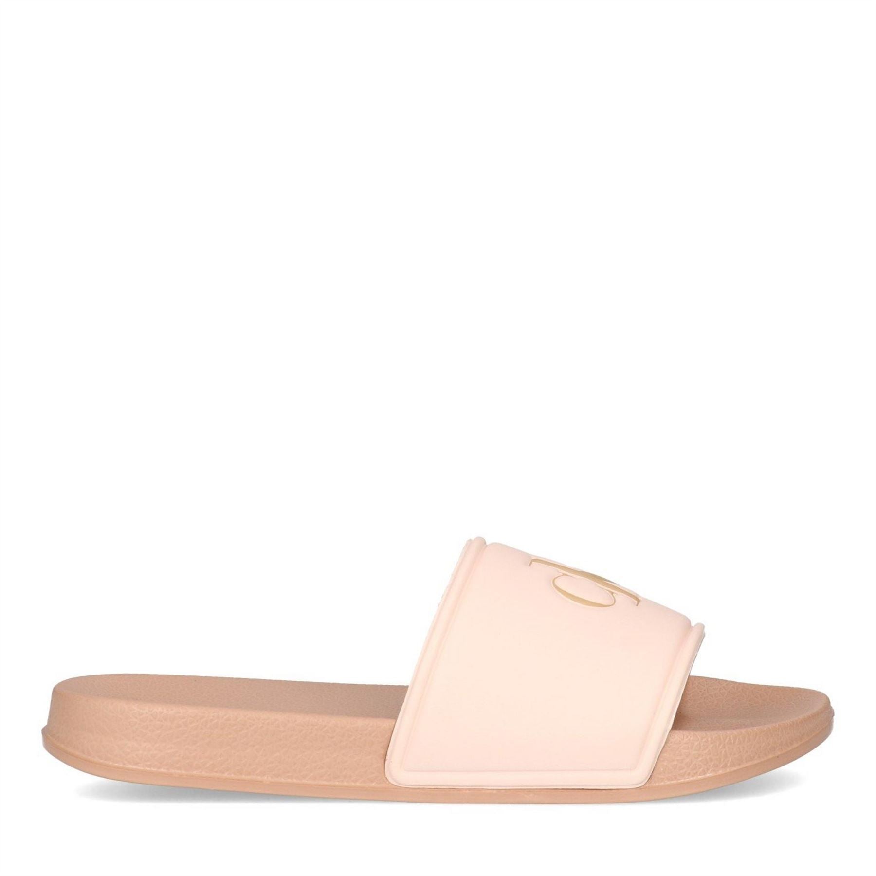 Calvin Klein Jeans Junior Open Toe Logo Print Slides