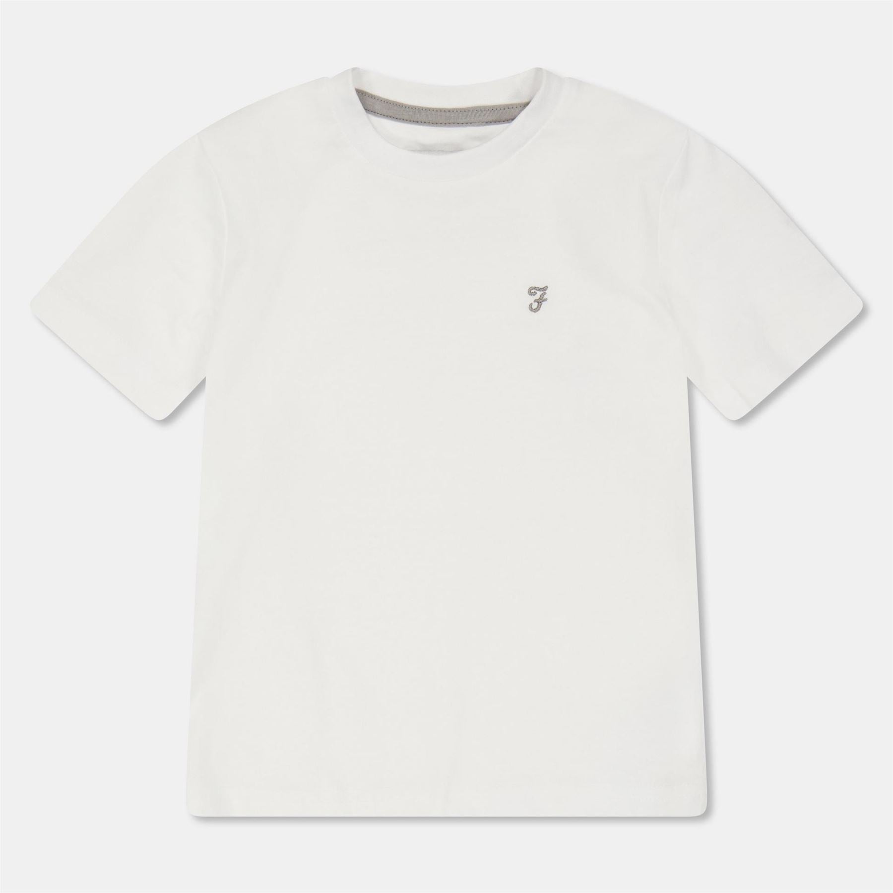 Farah Embroidered Crew Neck Short Sleeve Jersey T-Shirt