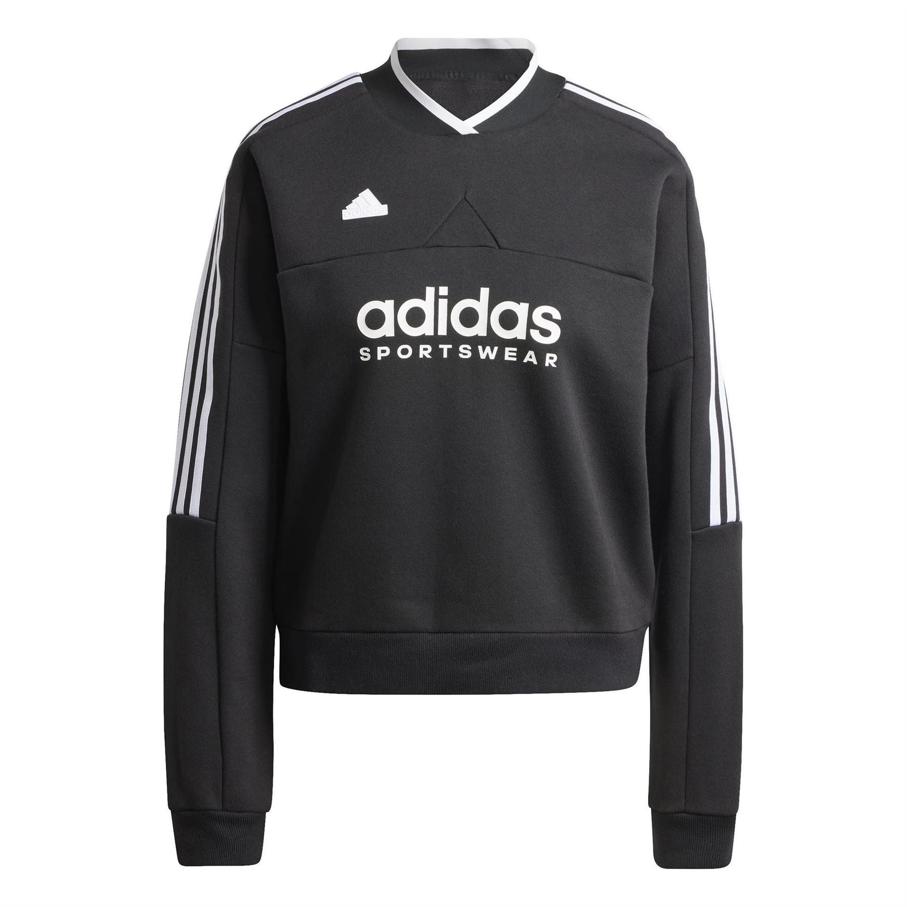 adidas Womens Tiro Cut 3 Stripes Fleece Sweatshirt