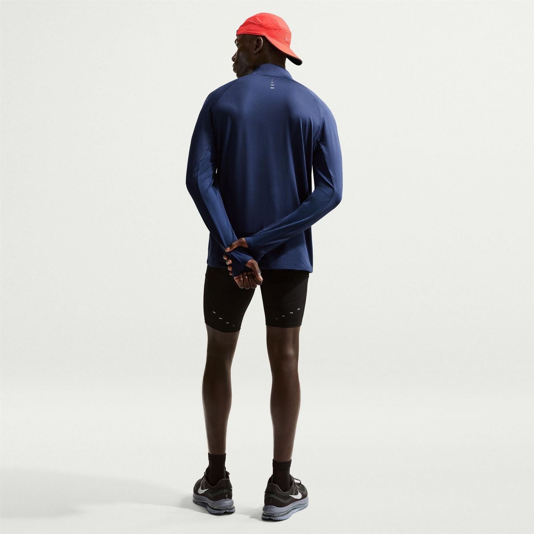 Nike Stride Zip Neck Regular Fit T-Shirt