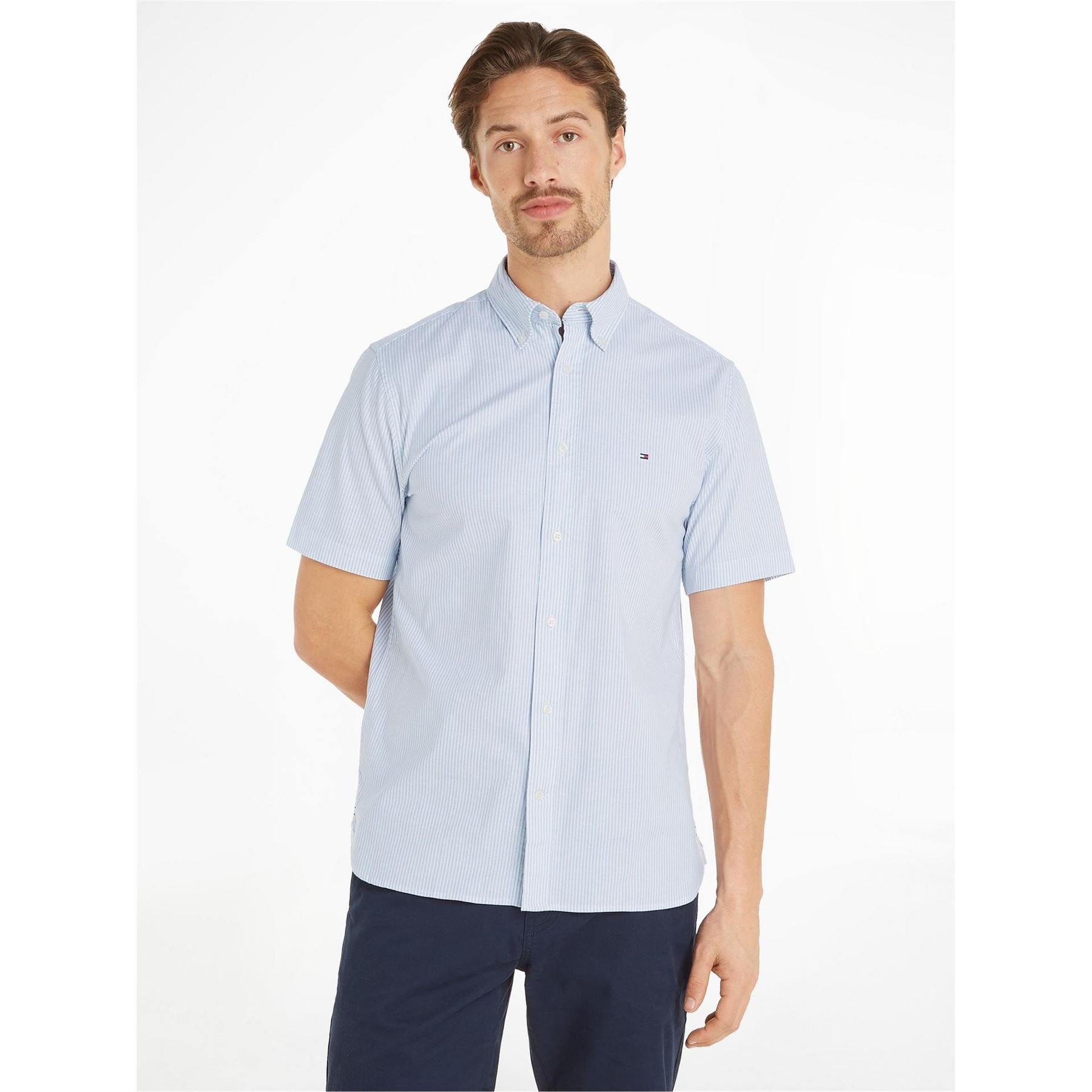 Tommy Hilfiger Short Sleeve Stripe Regular Fit Shirt