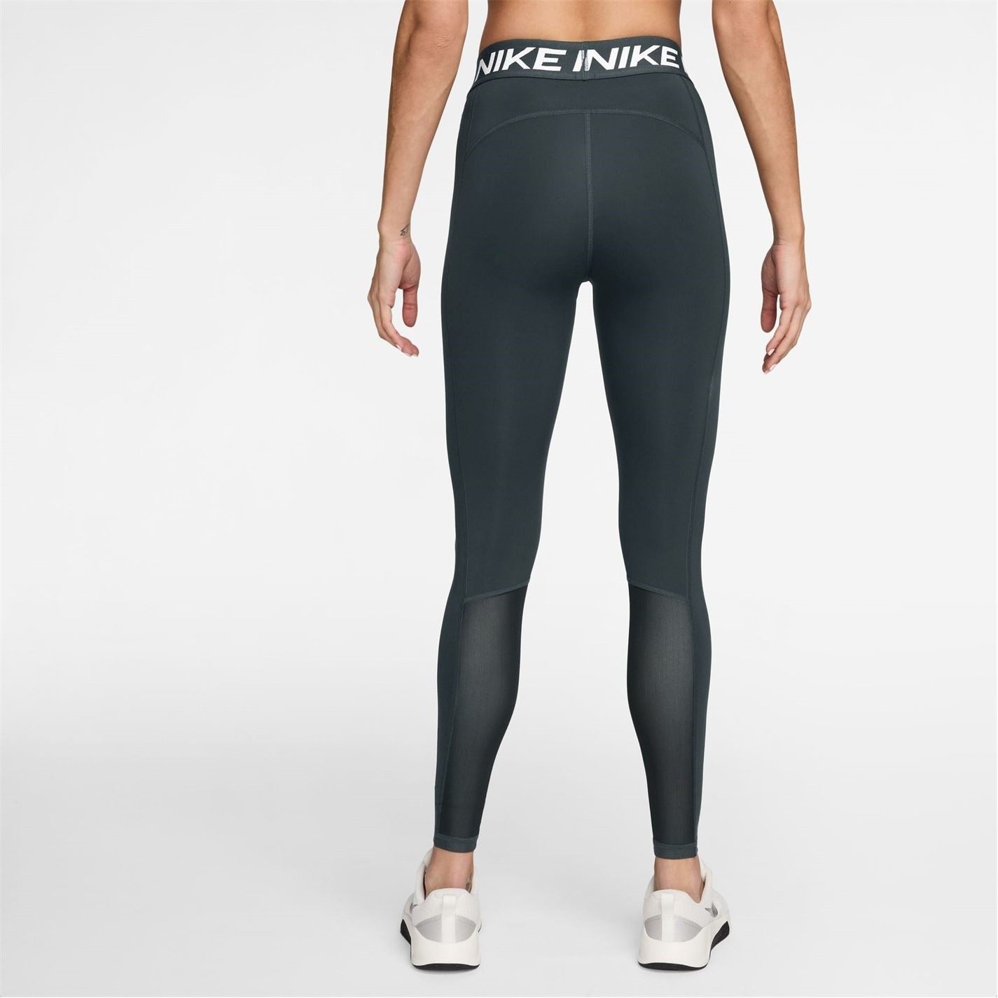 Nike Womens Pro Mid Rise Mesh Panelled Leggings