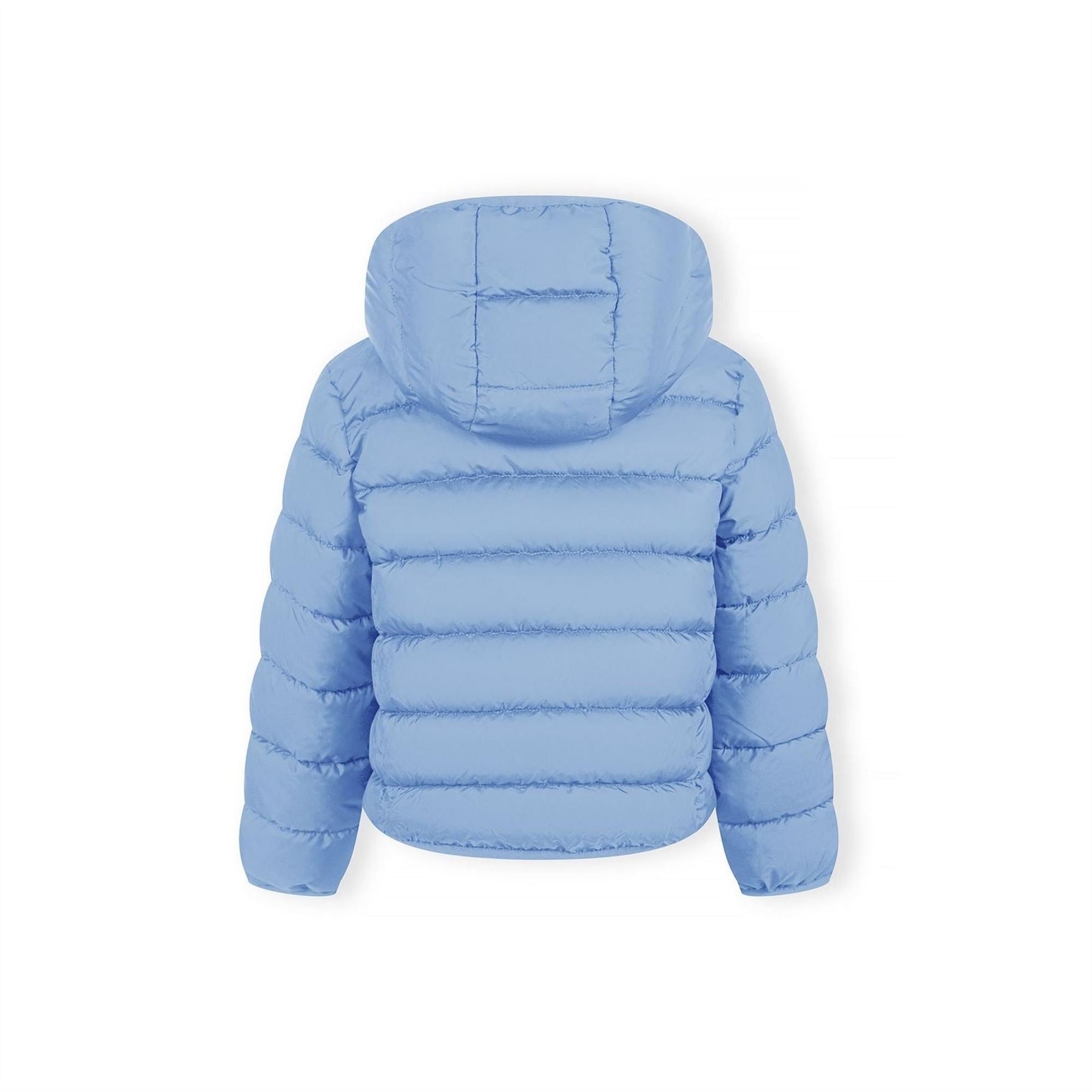 Minoti Girls Quilted Jacket With Detachable Hood Blue