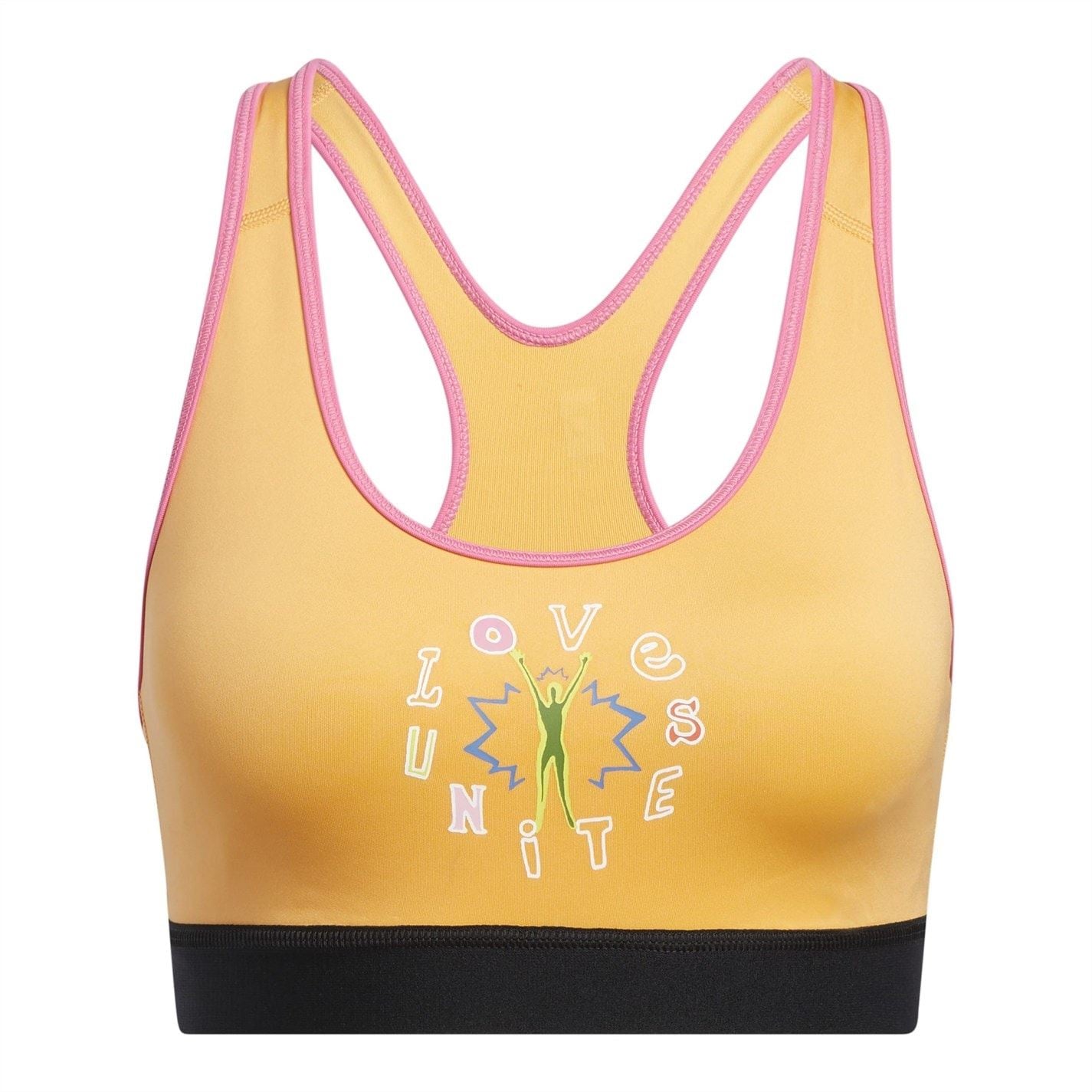 adidas Womens Love Unites Believe This 2.0 Graphic Bra