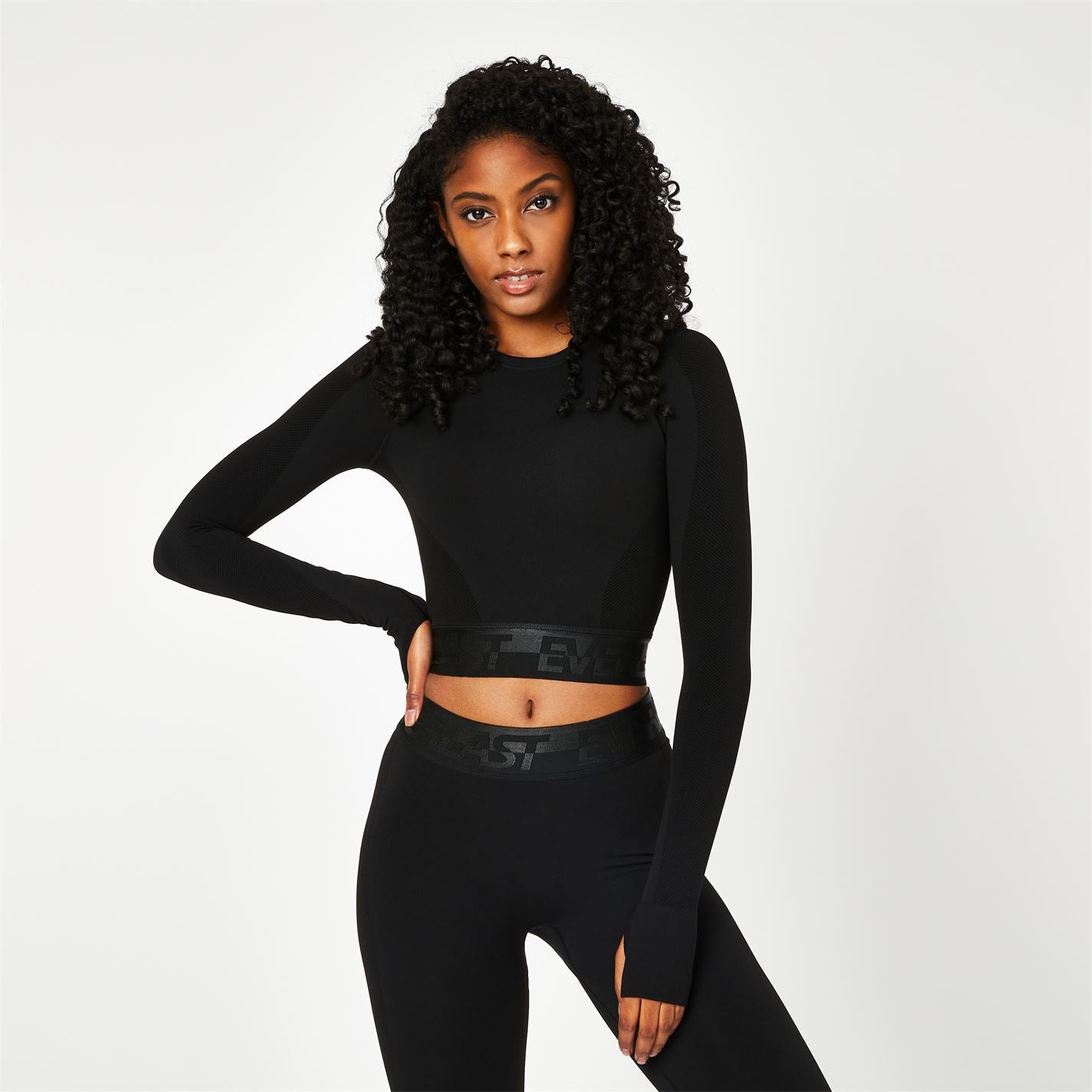 Everlast Womens Seamless Long Sleeve Crop Top