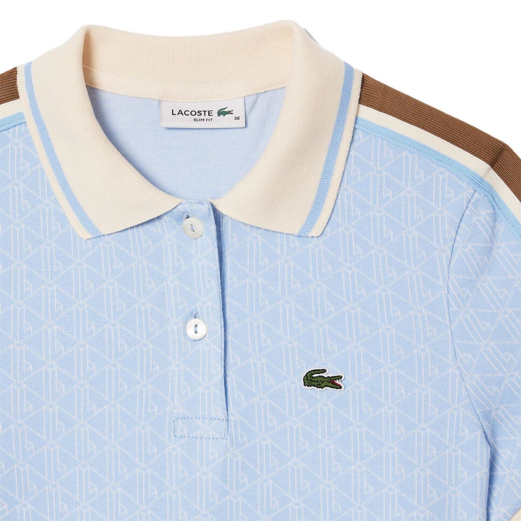 Lacoste Monogram Jacquard Short Sleeve Polo Shirt