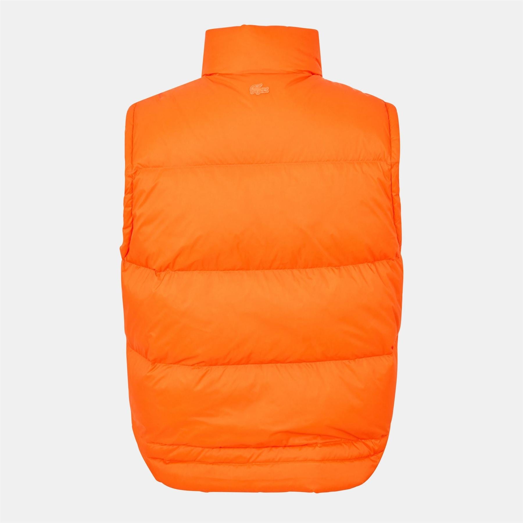 Lacoste Solid Patterned Mock Neck Gilet