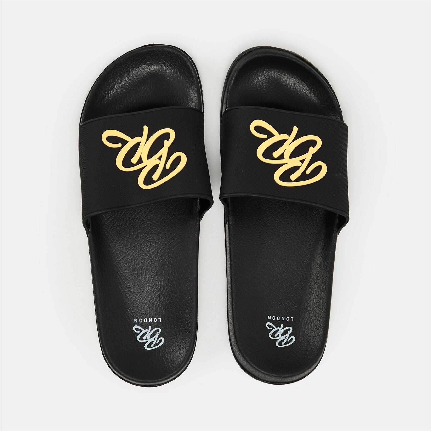 Born Rich Barreca Logo Print Open Toe Slides