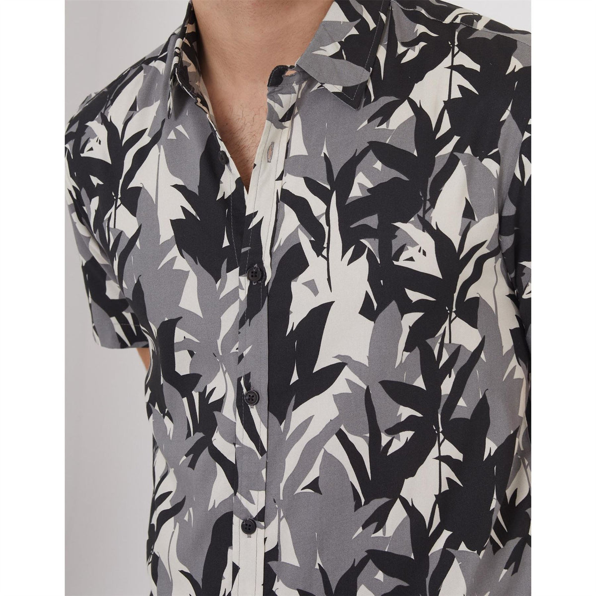 Threadbare Regular Fit Jungle Short Sleeve Shirt